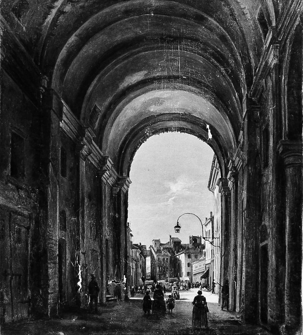Piazza della Ghiaia a Parma - Gallerie degli Uffizi, Galleria d'arte moderna, Firenze